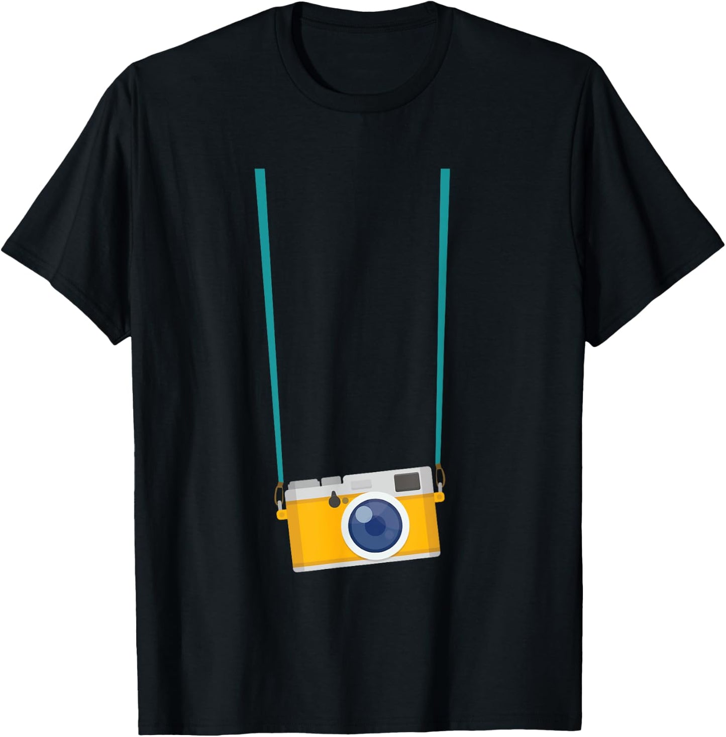 Fake Tourist Camera Graphic - Holiday Vacation Photographer T-Shirt - T-Shirt | Black