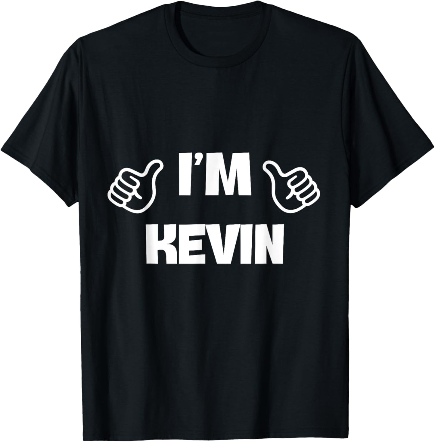 First Name Kevin Valentines Day Design for Couples T-Shirt - T-Shirt | Black