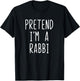 Pretend I'm A Rabbi Costume Halloween Funny Lazy Adult Kids T-Shirt - T-Shirt | Black