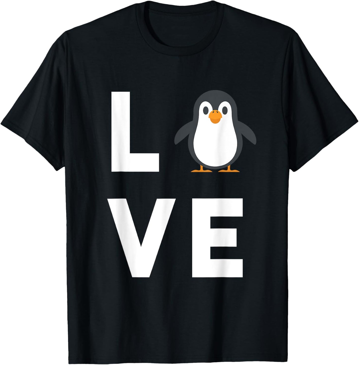 Cute I Love Penguins Bird Humour Funny Baby Penguin T-Shirt - T-Shirt | Black