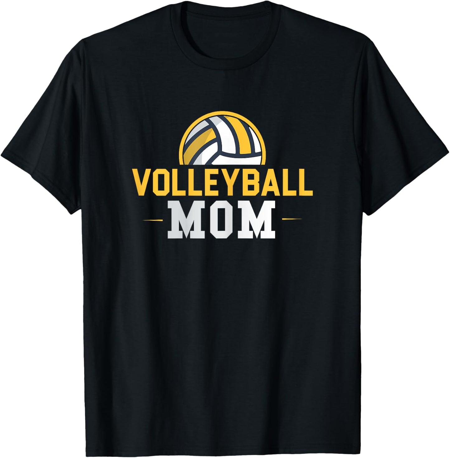 Volleyball Mom Funny Sports Coach Proud Mama Mother's Day T-Shirt - T-Shirt | Black