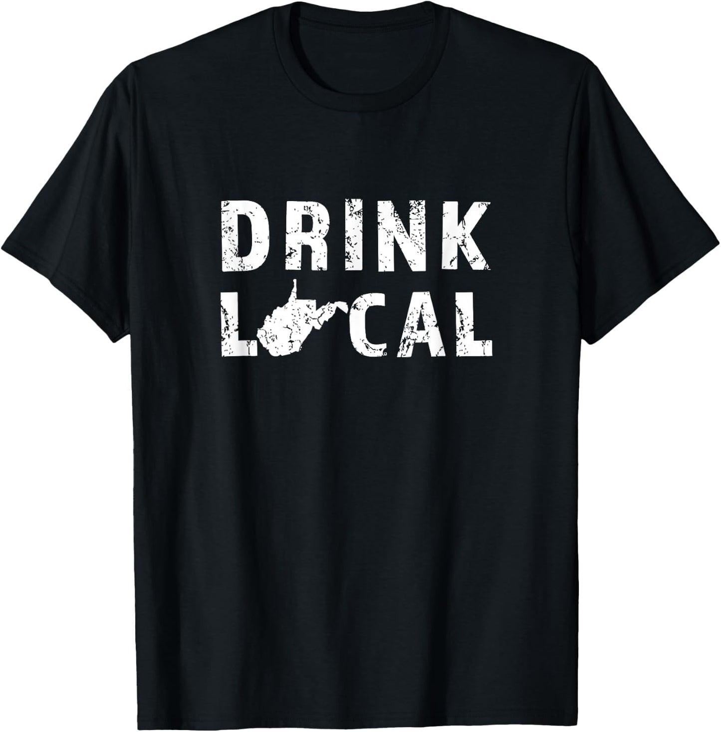 Drink Local West Virginia Craft Beer WV Mountain State Gift T-Shirt - T-Shirt | Black