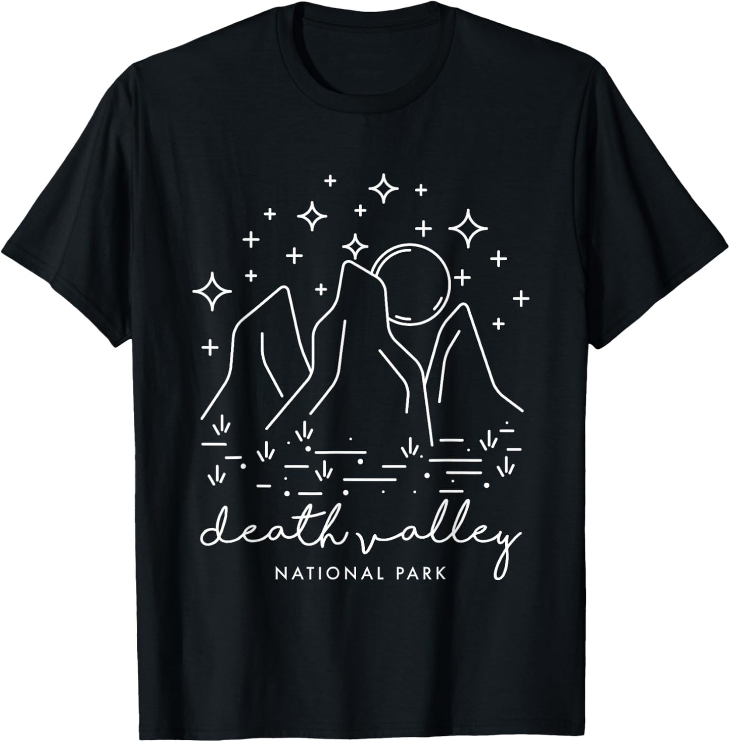 Death Valley National Park Cool Vintage Mountains T-Shirt - T-Shirt | Black