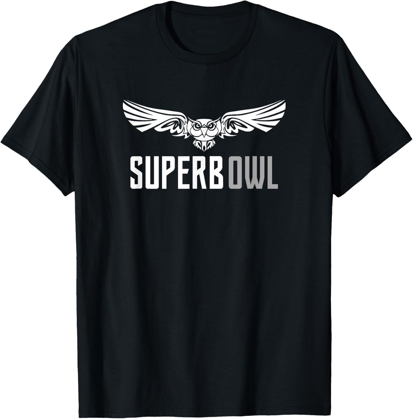 The Superb Owl Apparel - Owl Bird Shirt - -Adults, Kids - Black - Small - Short Sleeve - Cotton Blend - Modern - Nature - Casual - SHIRT T-Shirt - T-Shirt | Black
