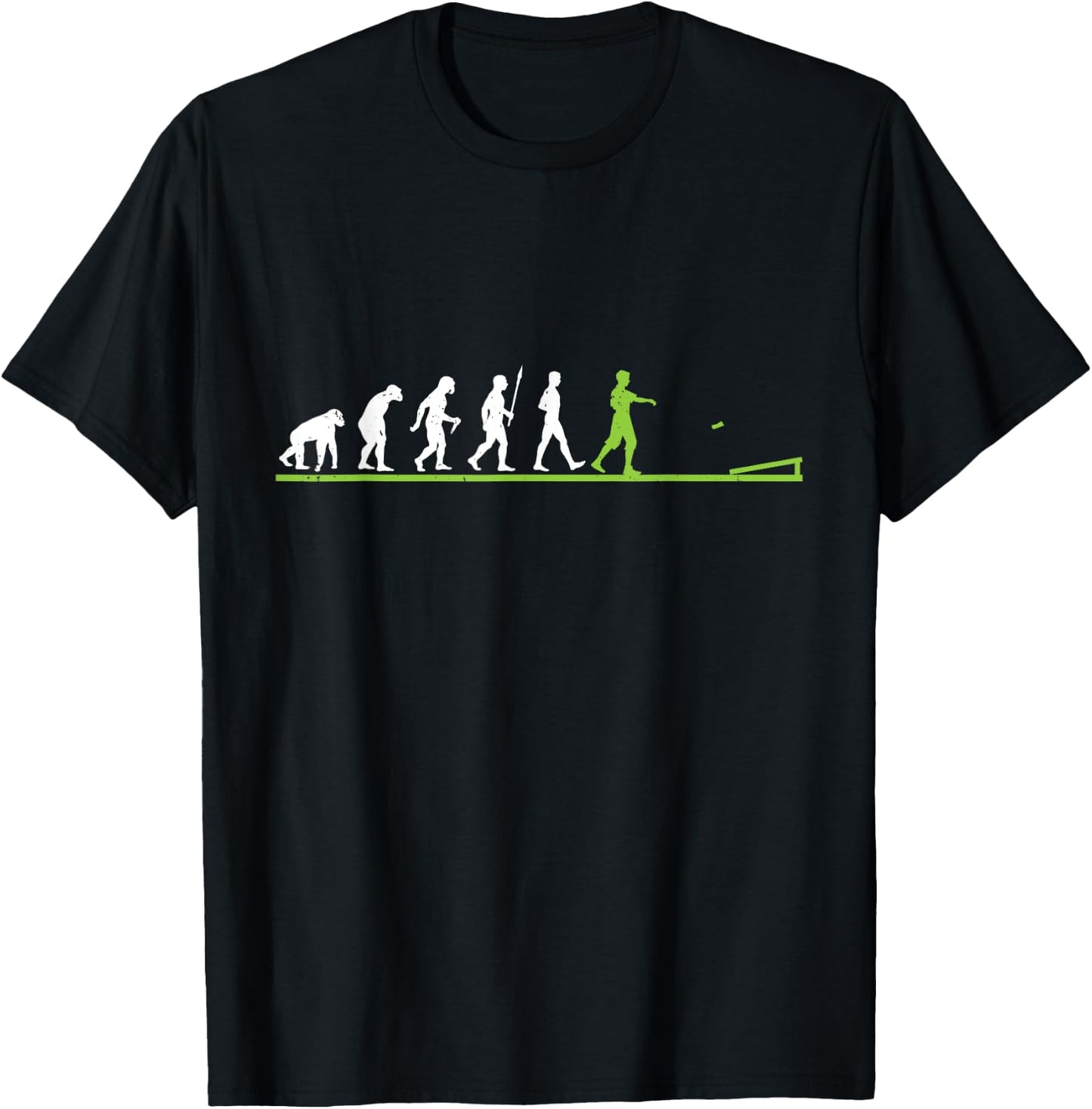 Cornhole Evolution Shirt - Funny Corn Hole Gift T-Shirt - T-Shirt | Black
