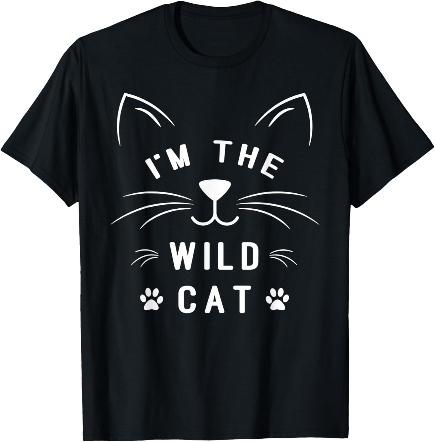 I'm The Wild Cat - Matching Group Halloween Cat Men Women Kids T-Shirt - T-Shirt | Black