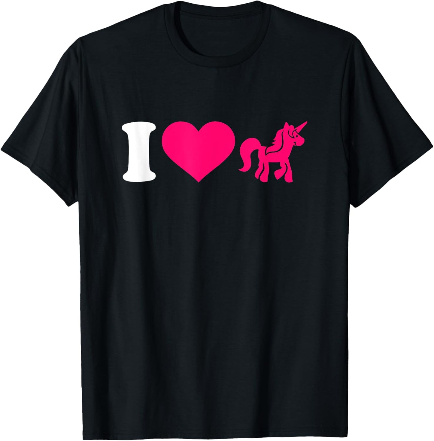 I love unicorns T-Shirt - T-Shirt | Black