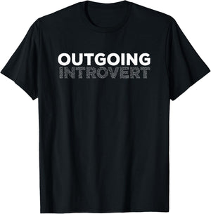 OUTGOING INTROVERT omnivert nerd shirt T-Shirt - T-Shirt | Black