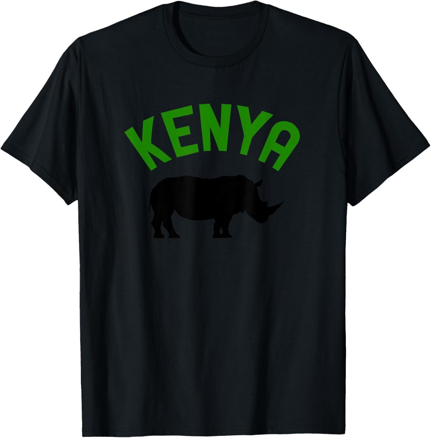 Kenya Rhino Rhinoceros Safari Gift T-Shirt - T-Shirt | Black