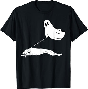 Ghost Greyhound Halloween T-Shirt - T-Shirt | Black