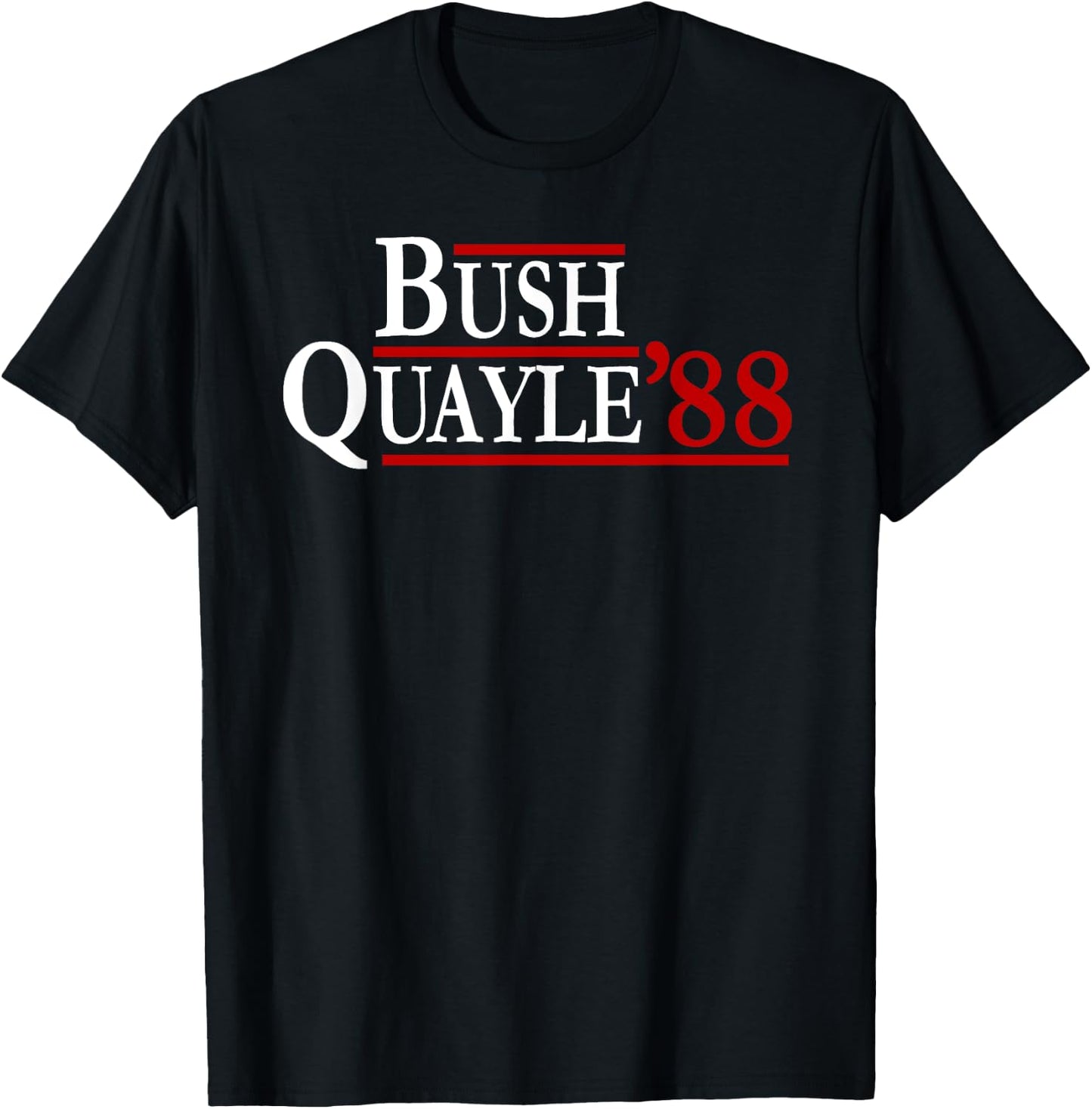 George H. W. Bush Dan Quayle 88 Retro Campaign T Shirt T-Shirt - T-Shirt | Black