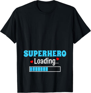 Superhero Loading Funny Pregnancy Motherhood Gift T-Shirt - T-Shirt | Black