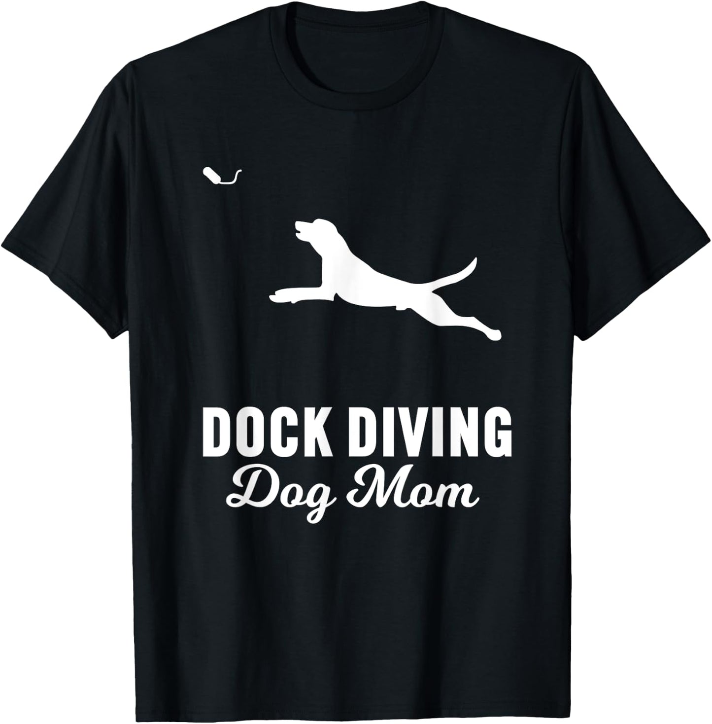 Dock Diving Dog Design for Dog Mom | Dog Jumping Swimming T-Shirt - T-Shirt | Black