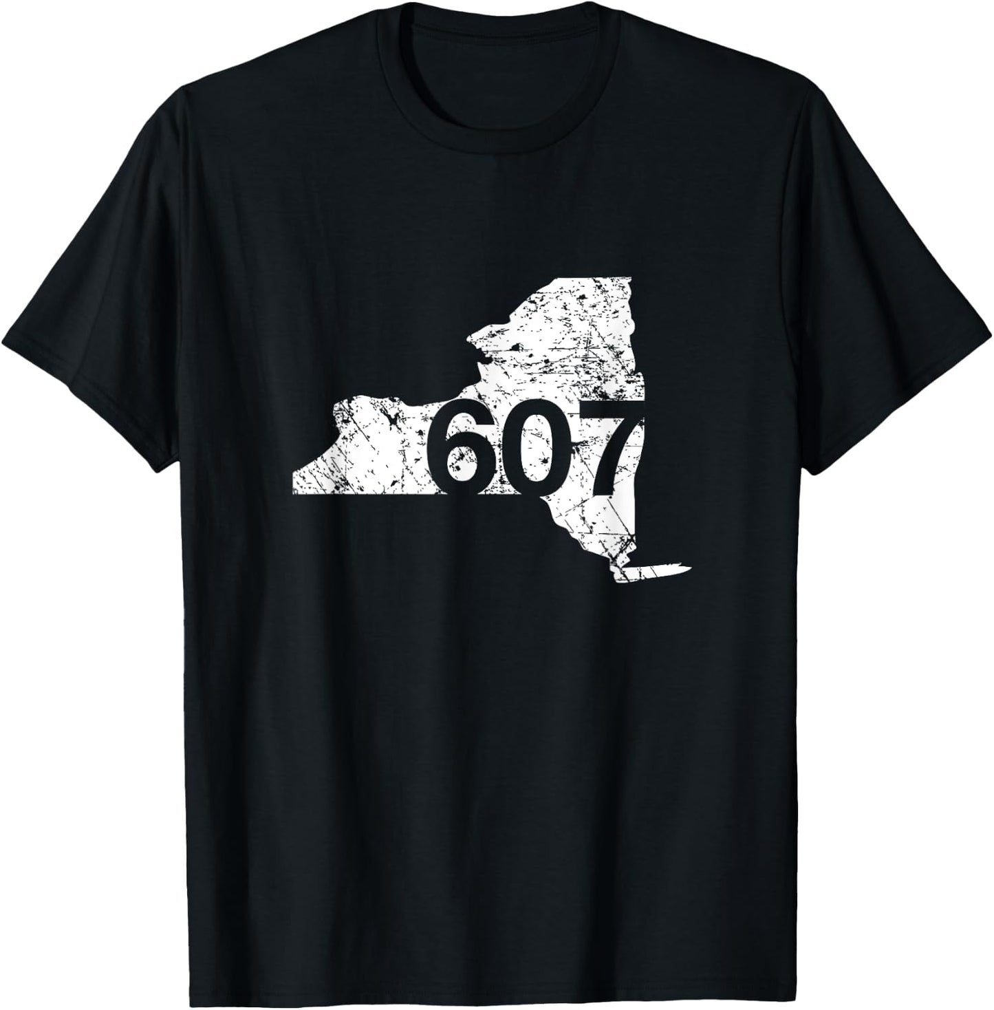 Ithaca Area Code 607 Shirt, New York Souvenir Gift T-Shirt - T-Shirt | Black