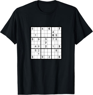 Sudoku Puzzle Game Trivia Challenge Sudoku Solver T-Shirt - T-Shirt | Black