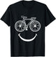 Funny Bicycle Smile Bike Smiling Face Biker T-Shirt - T-Shirt | Black