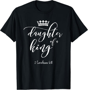 Christian Shirt Religious Jesus Daughter King Saying T-Shirt - T-Shirt | Black