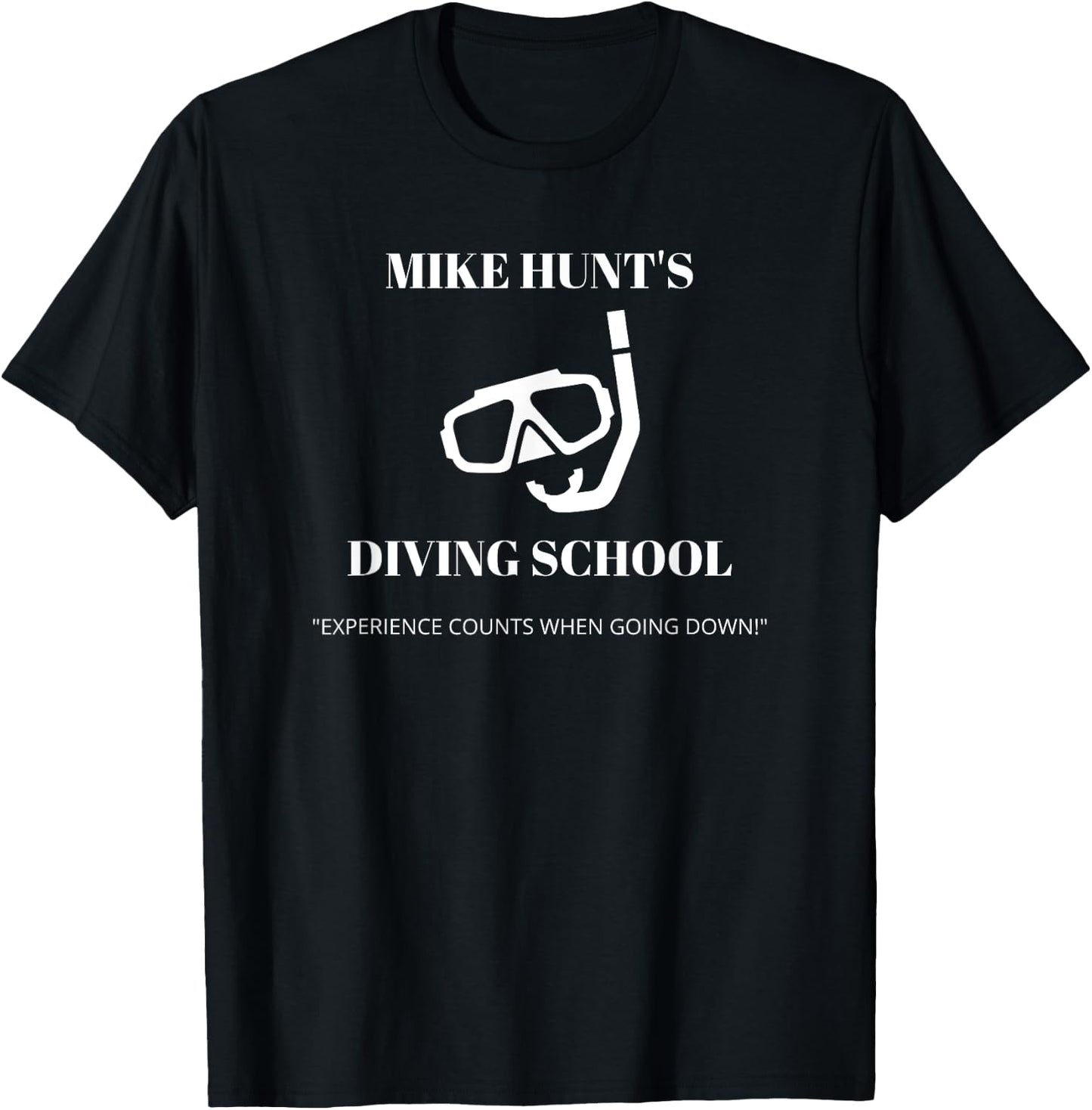 "Mike Hunt's Diving School" Funny Scuba Diving T-Shirt - T-Shirt | Black