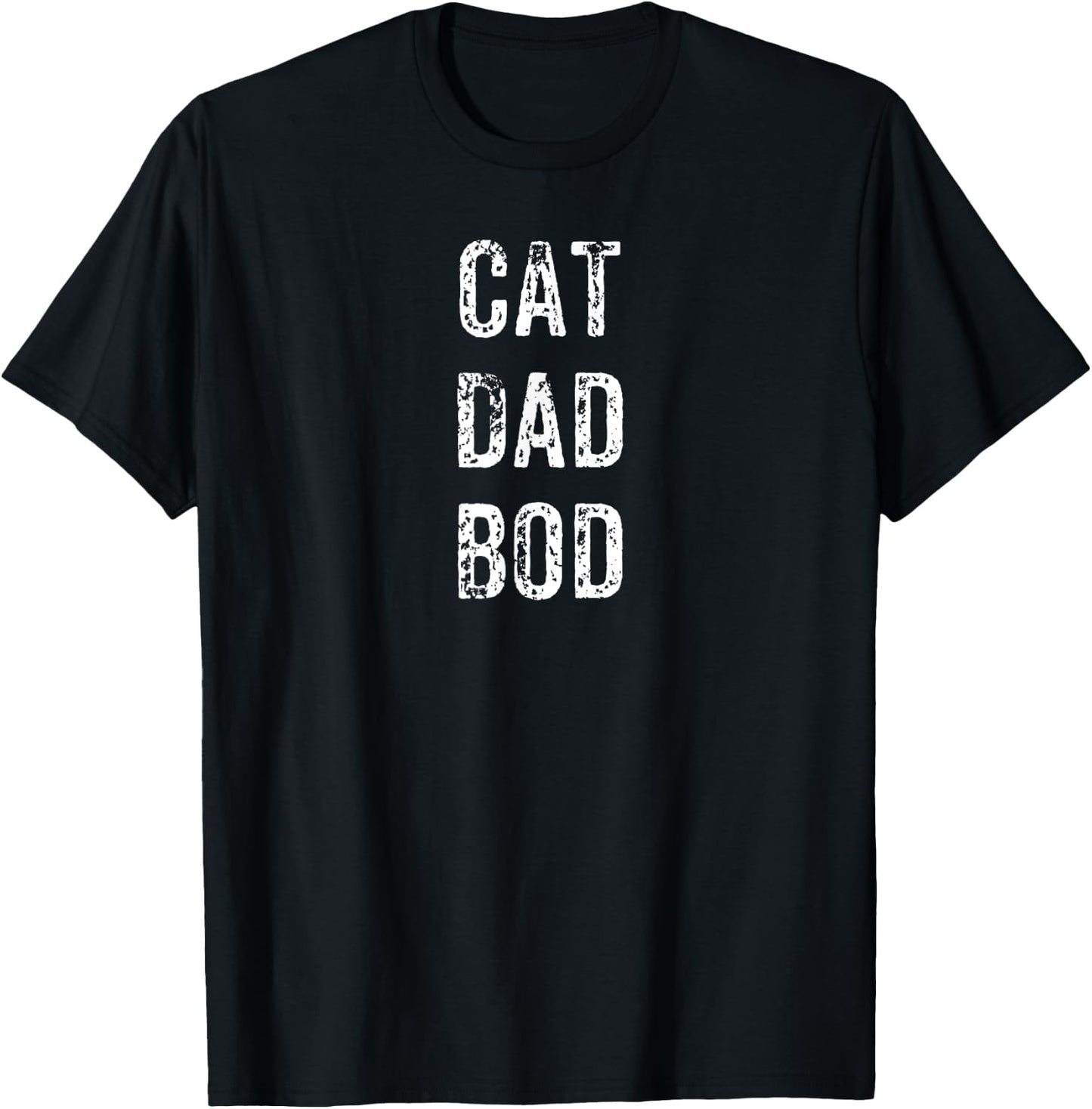 Funny Cat Dad Bod Pet Owner Fitness Gym Gift Men Women Girls Kids T-Shirt - T-Shirt | Black