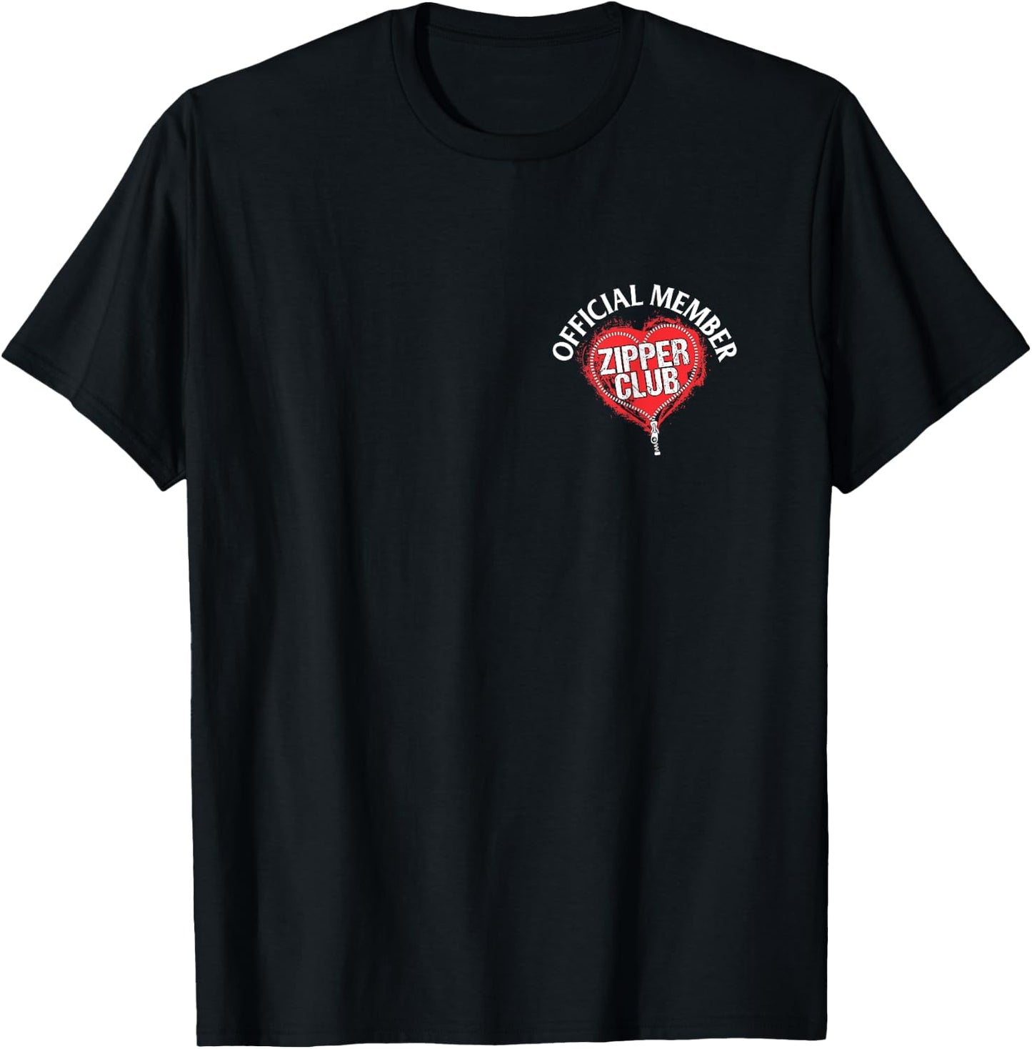 Open Heart Surgery Official Zipper Club Member Gift T-Shirt - T-Shirt | Black