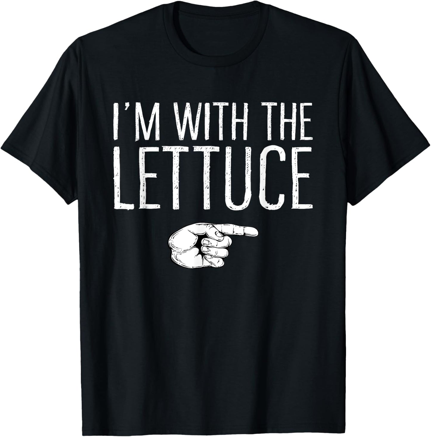 I'm With The Lettuce Matching Costume Lazy Halloween Party T-Shirt - T-Shirt | Black