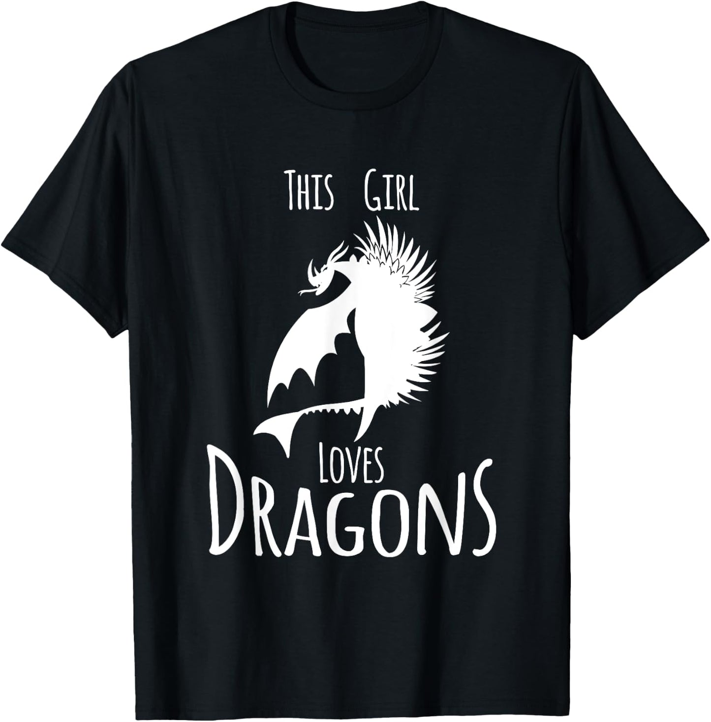 This Girl Loves Dragon Fire Animal Funny Gift T-Shirt - T-Shirt | Black