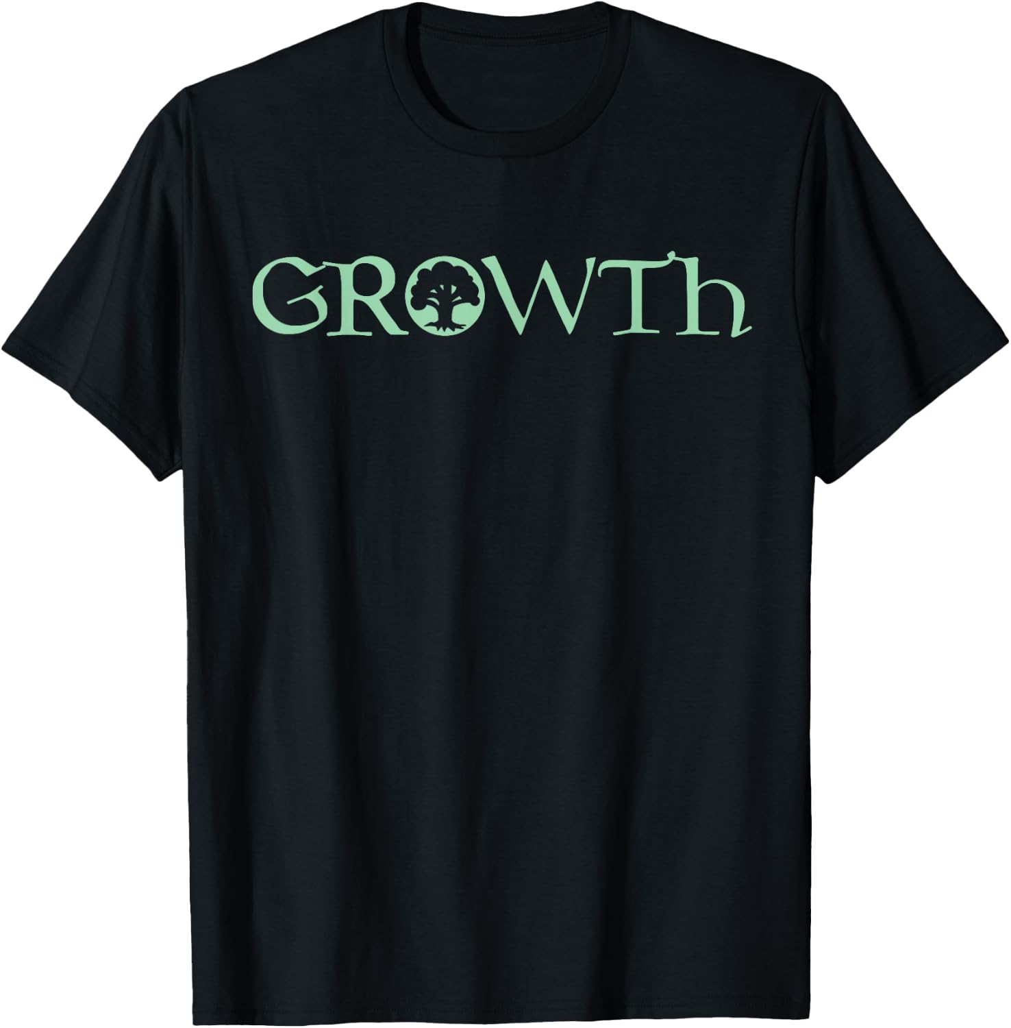 GROWTH | Green Magic | Mana Symbol T-Shirt - T-Shirt | Black