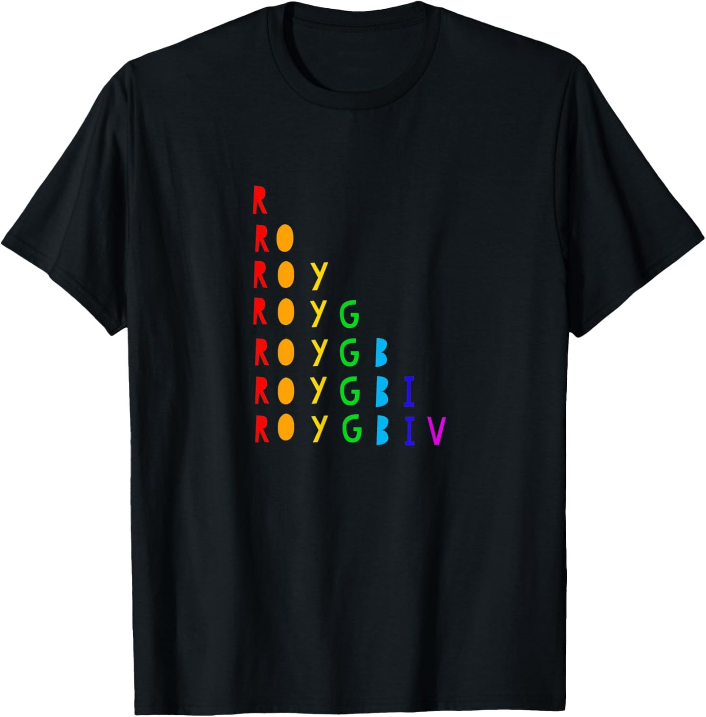ROYGBIV Roy G Biv Rainbow Paint Artist Art Student Teacher Women T-Shirt - T-Shirt | Black