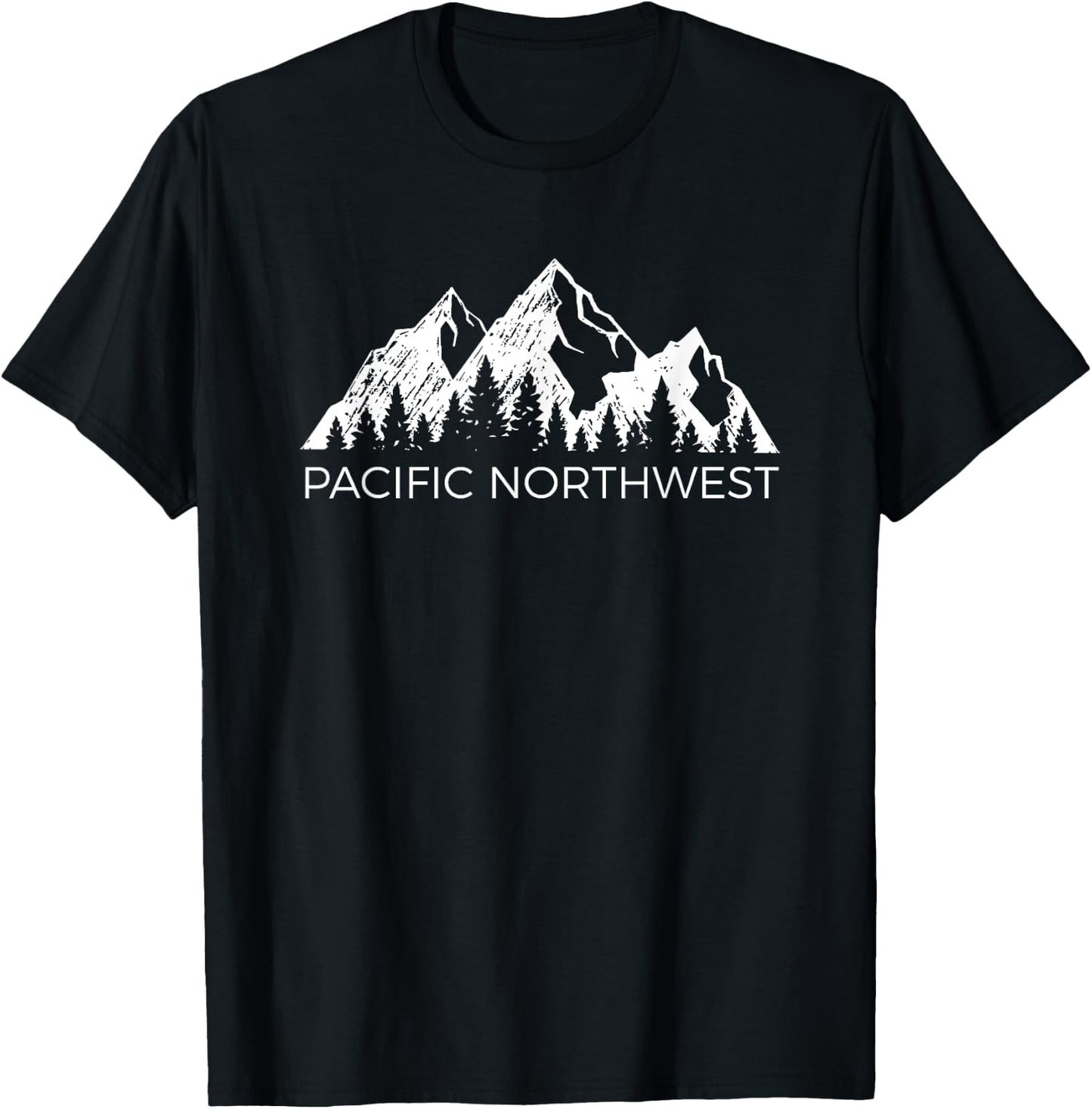Pacific Northwest Shirt | Cool Mountain PNW Men Women T-Shirt - T-Shirt | Black