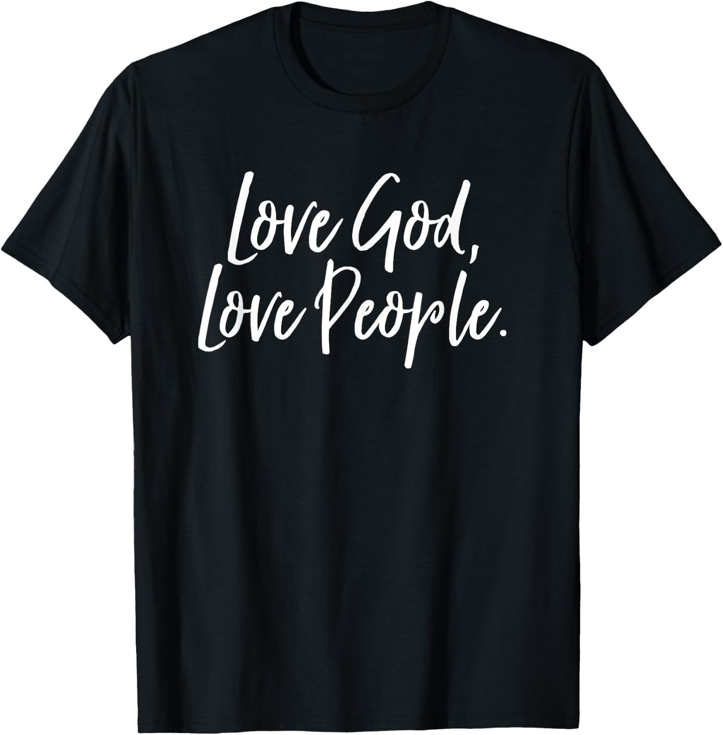 Love God Love People Vintage, Distressed Shirt T-Shirt - T-Shirt | Black