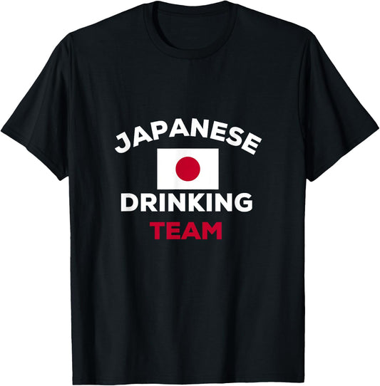 Japan Japanese Drinking Team Beer Flag Funny Alcohol Party T-Shirt - T-Shirt | Black