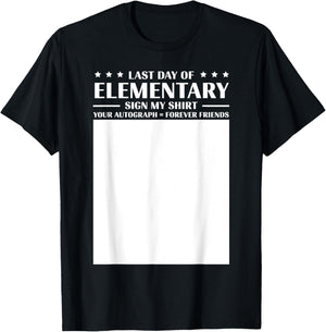 Last Day of Elementary School Kids Graduation 2025 5th Grade T-Shirt - T-Shirt | Black