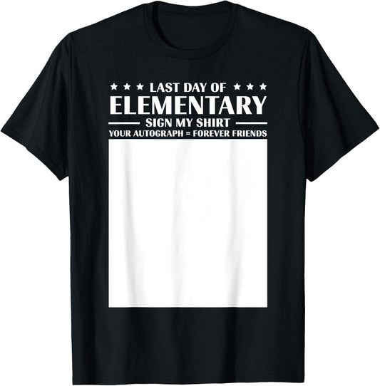 Last Day of Elementary School Kids Graduation 2025 5th Grade T-Shirt - T-Shirt | Black