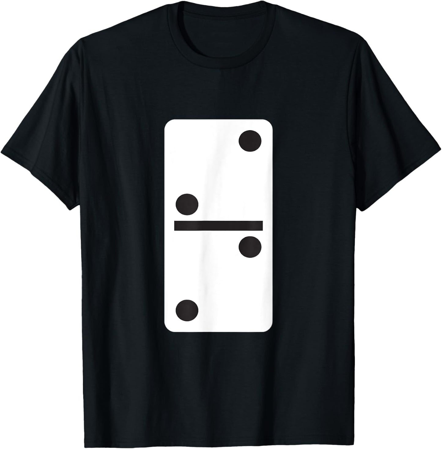 Double Two Dominoes Halloween Costume Domino Game T-Shirt - T-Shirt | Black