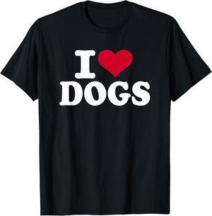 I love dogs T-Shirt - T-Shirt | Black