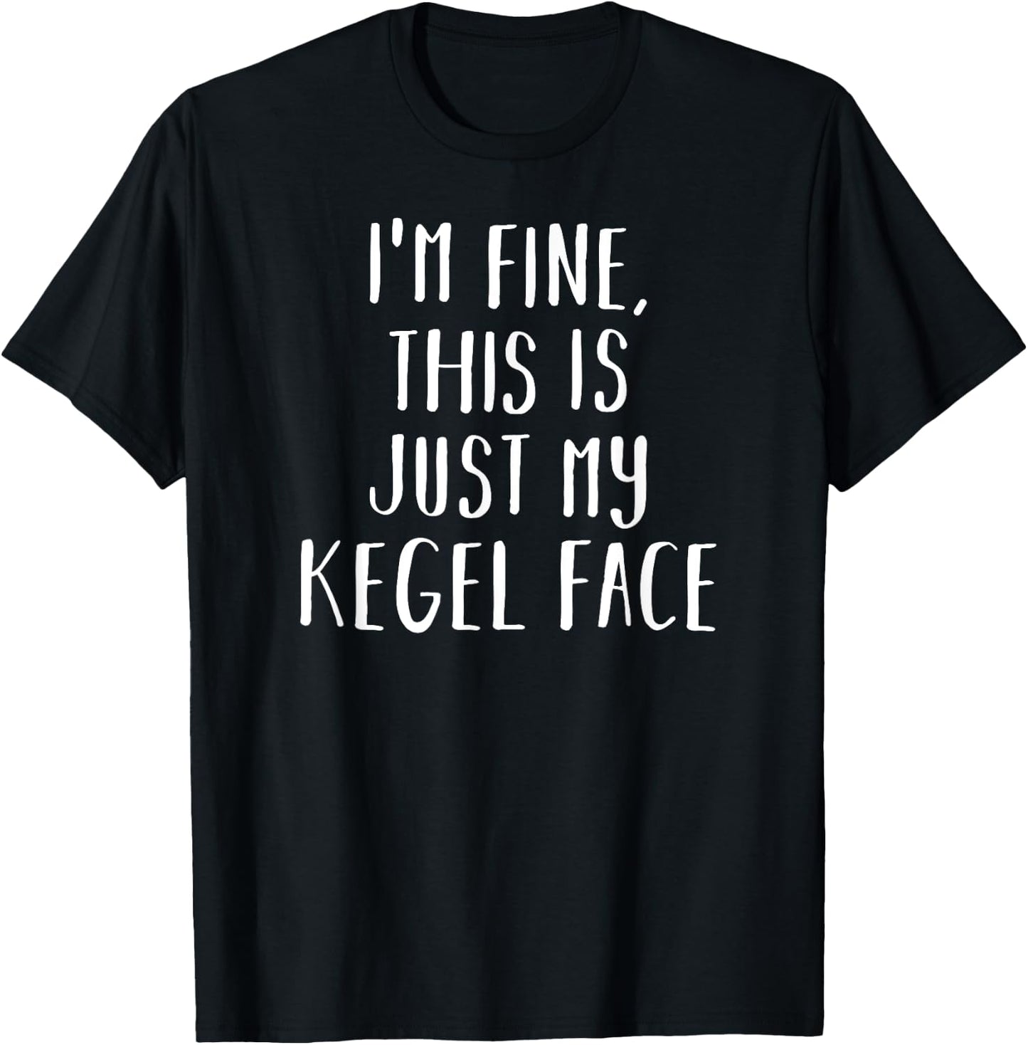 Kegel Face Funny Pelvic Exercise T-Shirt - T-Shirt | Black