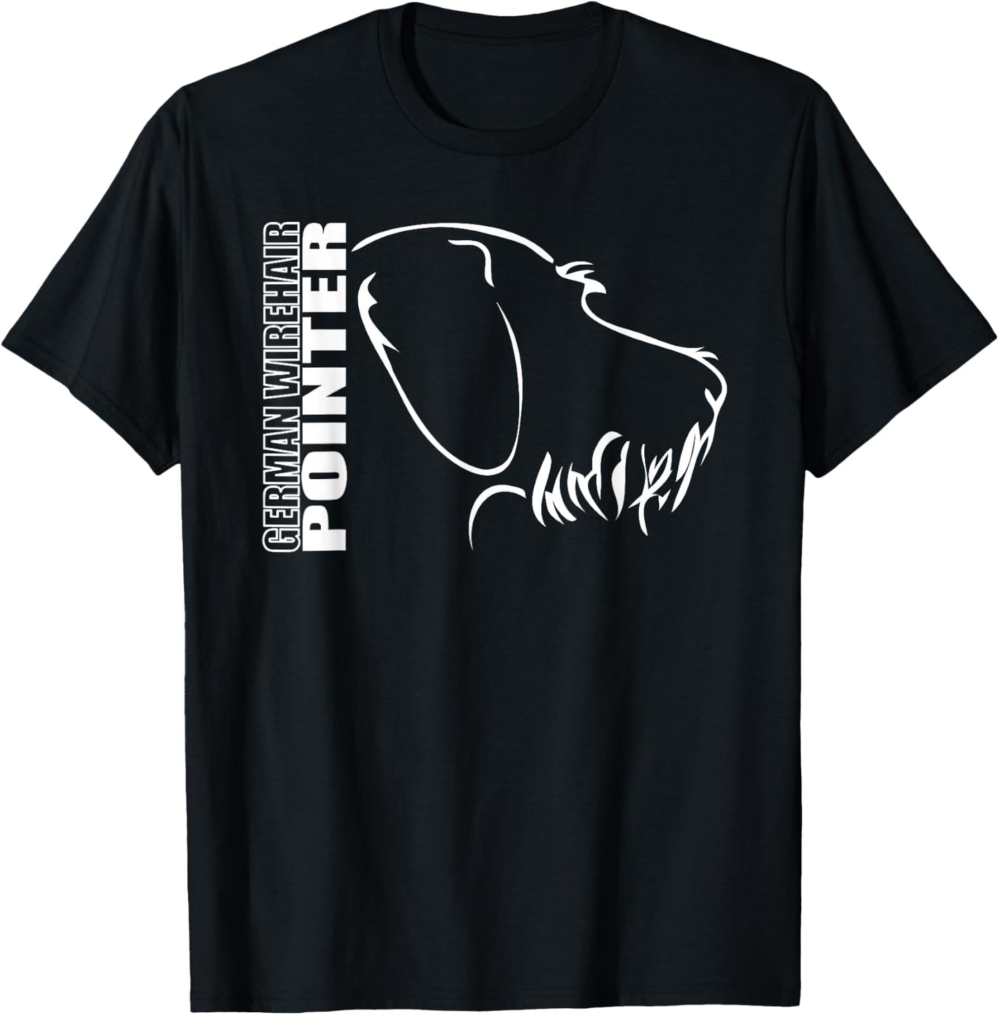 GERMAN WIREHAIR POINTER profile dog fun Shirt T-Shirt - T-Shirt | Black
