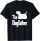 The Dogfather , Scottish Terrier silhouette, dog gift T-Shirt - T-Shirt | Black