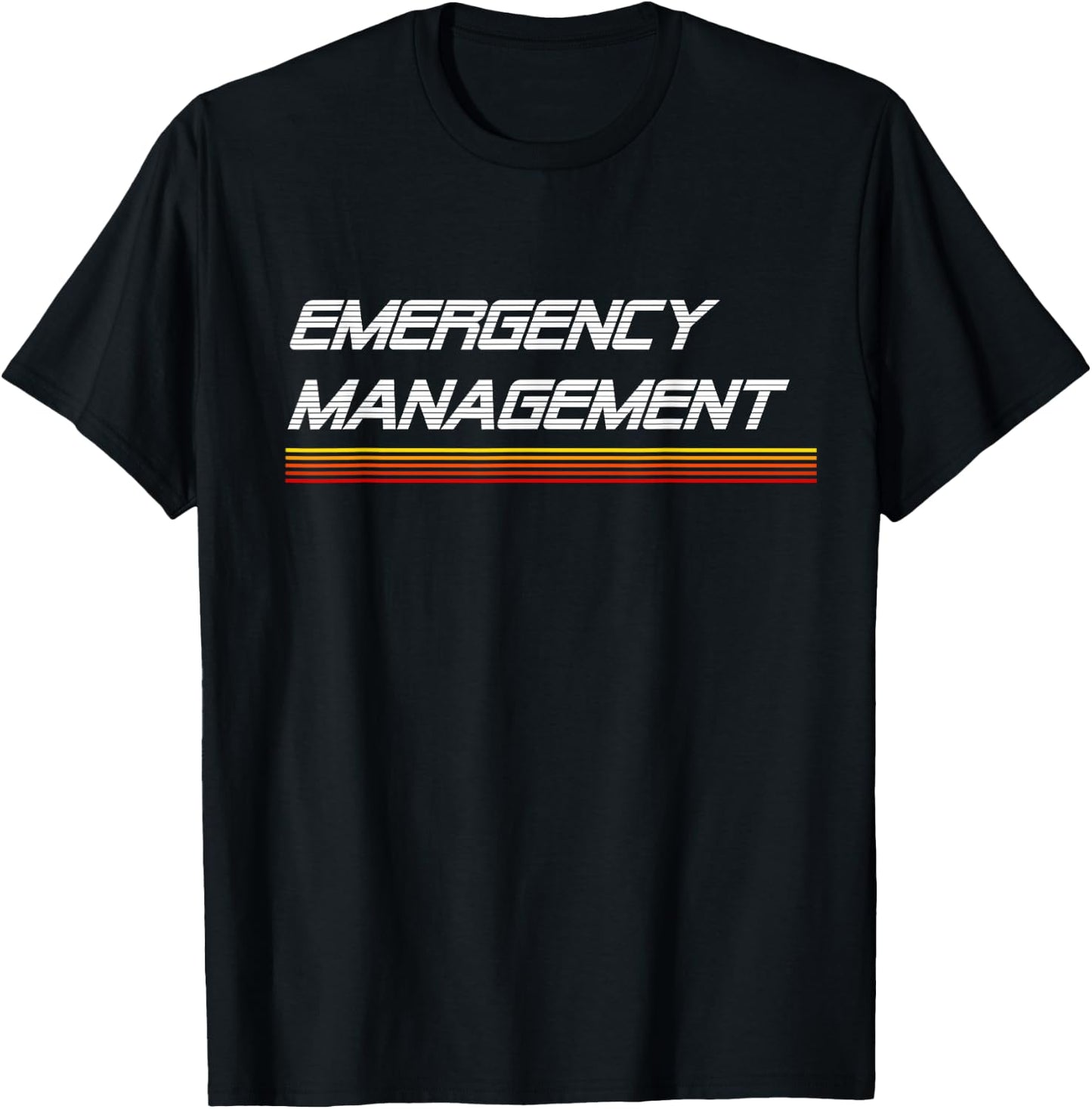 EMERGE GEAR Emergency Management Retro T-Shirt - T-Shirt | Black