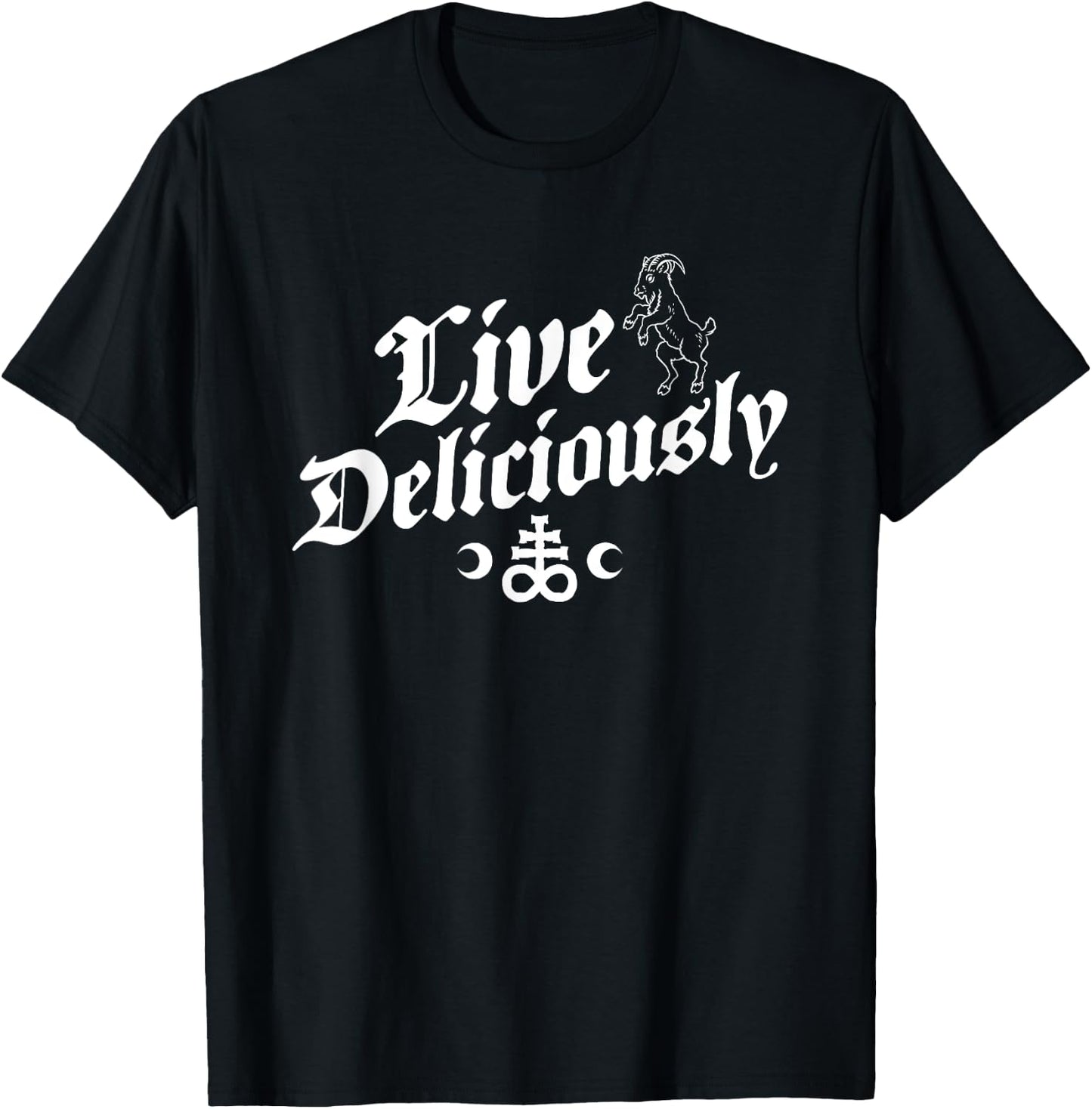 Live Deliciously - Witchcraft Occult T-Shirt - T-Shirt | Black
