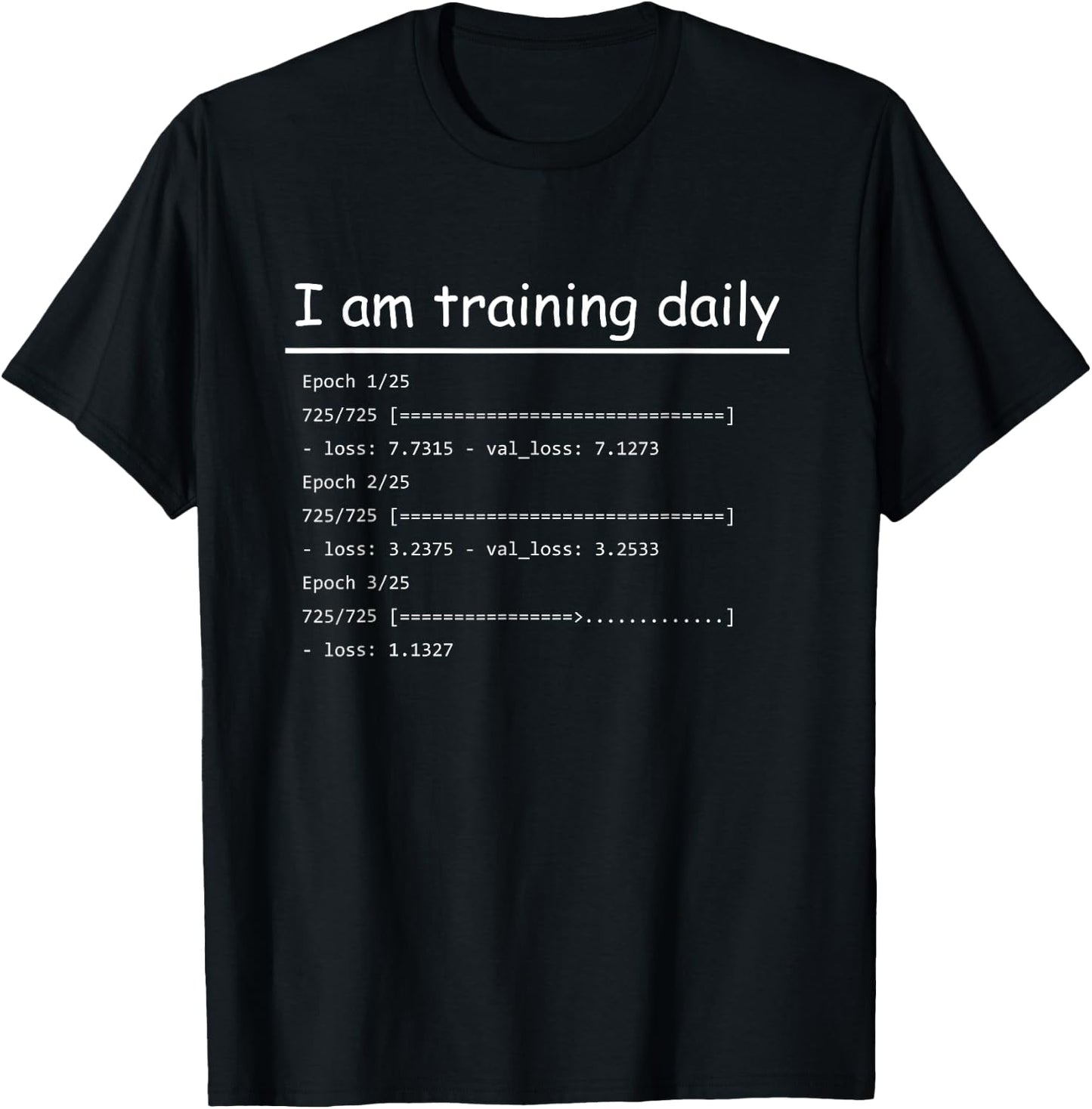 Training Daily - Data Science, Machine Learning, AI T-Shirt - T-Shirt | Black