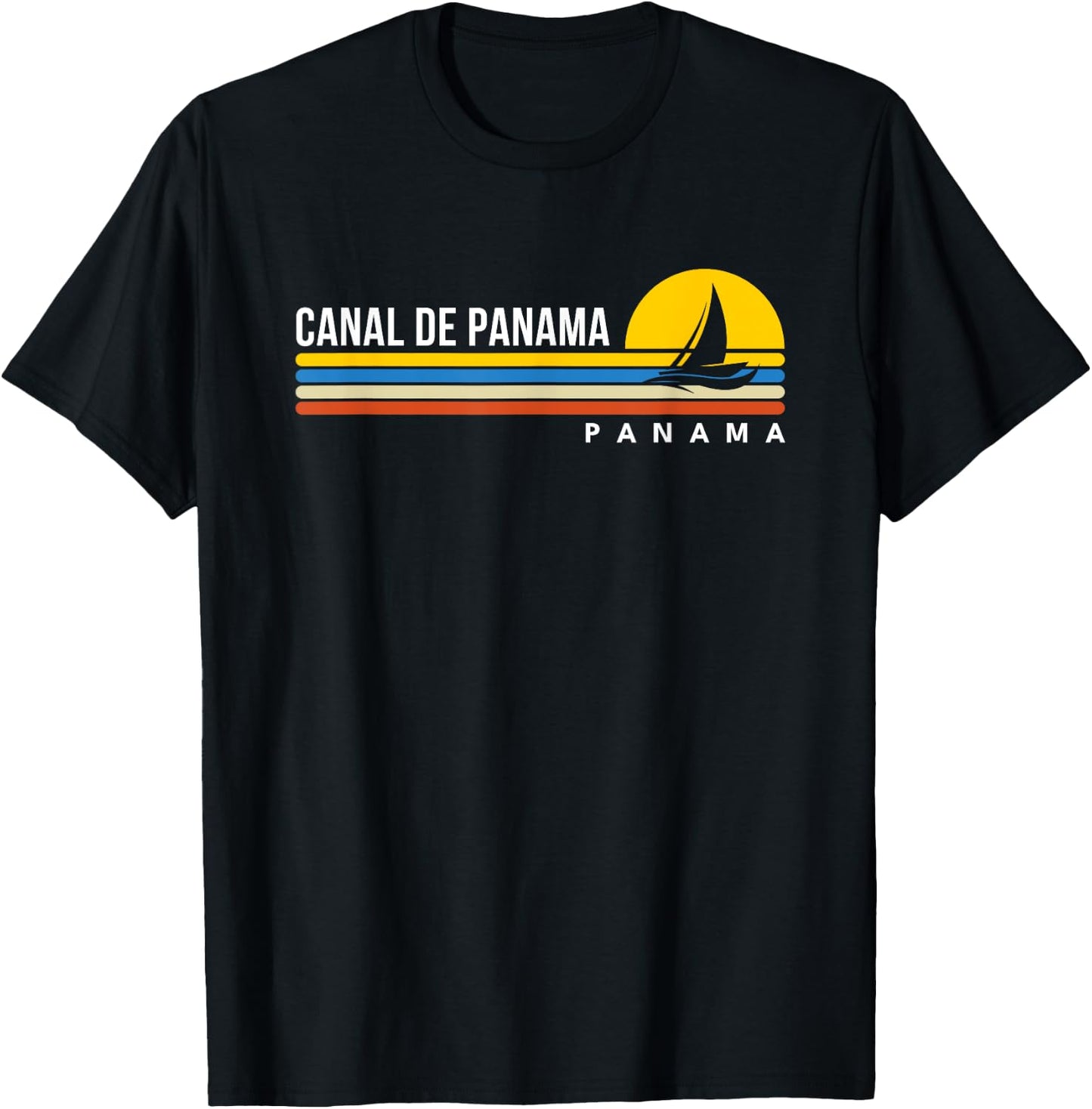 Canal de Panama Vintage Retro Souvenirs T-Shirt - T-Shirt | Black