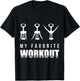 Corkscrew My Favorite Workout Corkscrew Funny Drinking T-Shirt - T-Shirt | Black