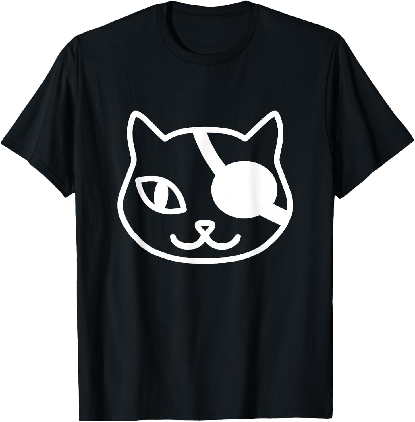 Cute Pirate Cat For Cat Lover Eye Patch Kitten T-Shirt - T-Shirt | Black