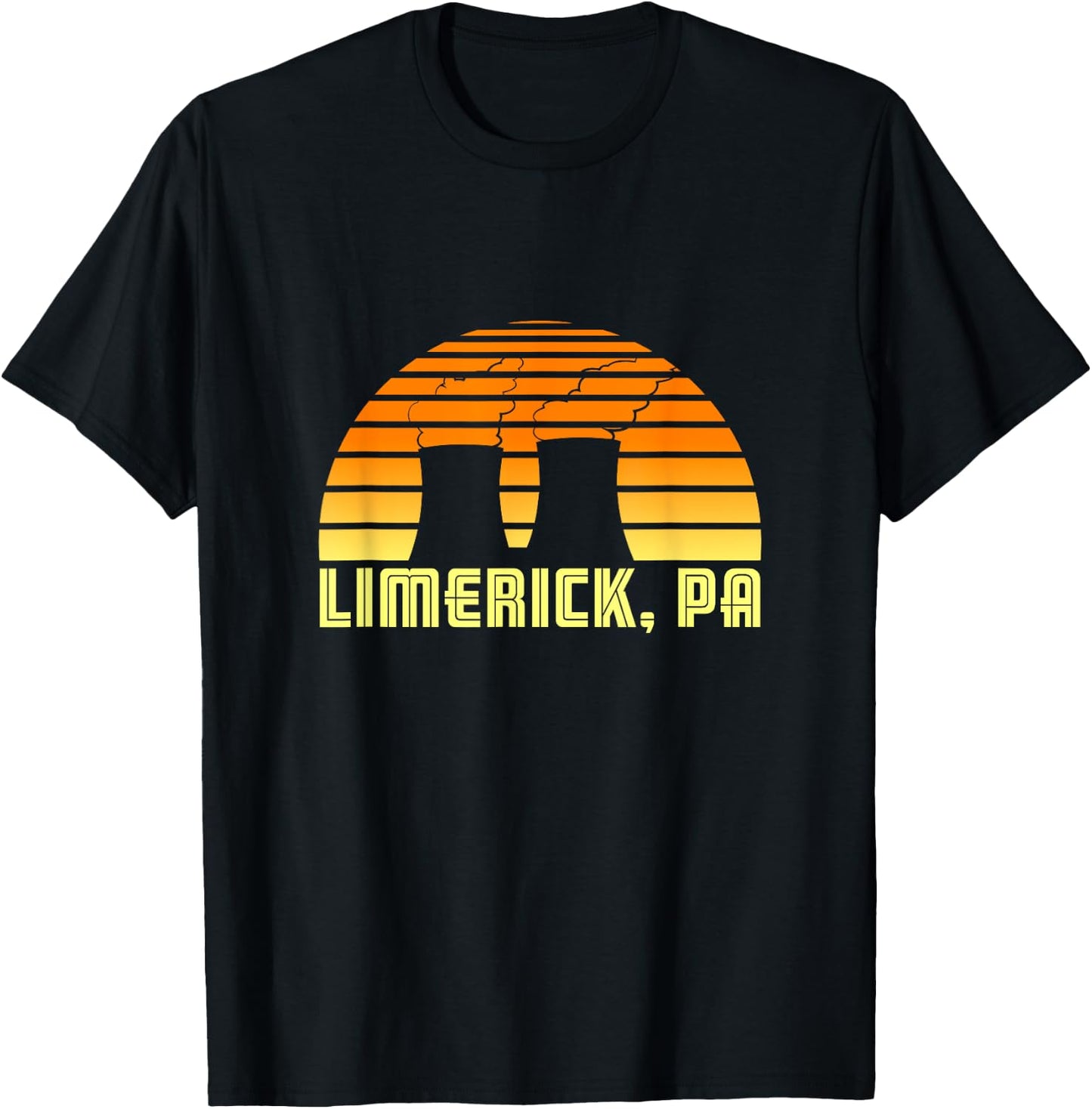 Retro Limerick Pennsylvania T-Shirt - T-Shirt | Black
