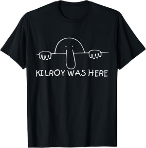 Kilroy was Here shirt - perfect Veteran WWII Vintage Gift T-Shirt - T-Shirt | Black