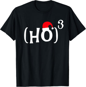 Funny Ho Cubed Christmas Math T-Shirt - T-Shirt | Black