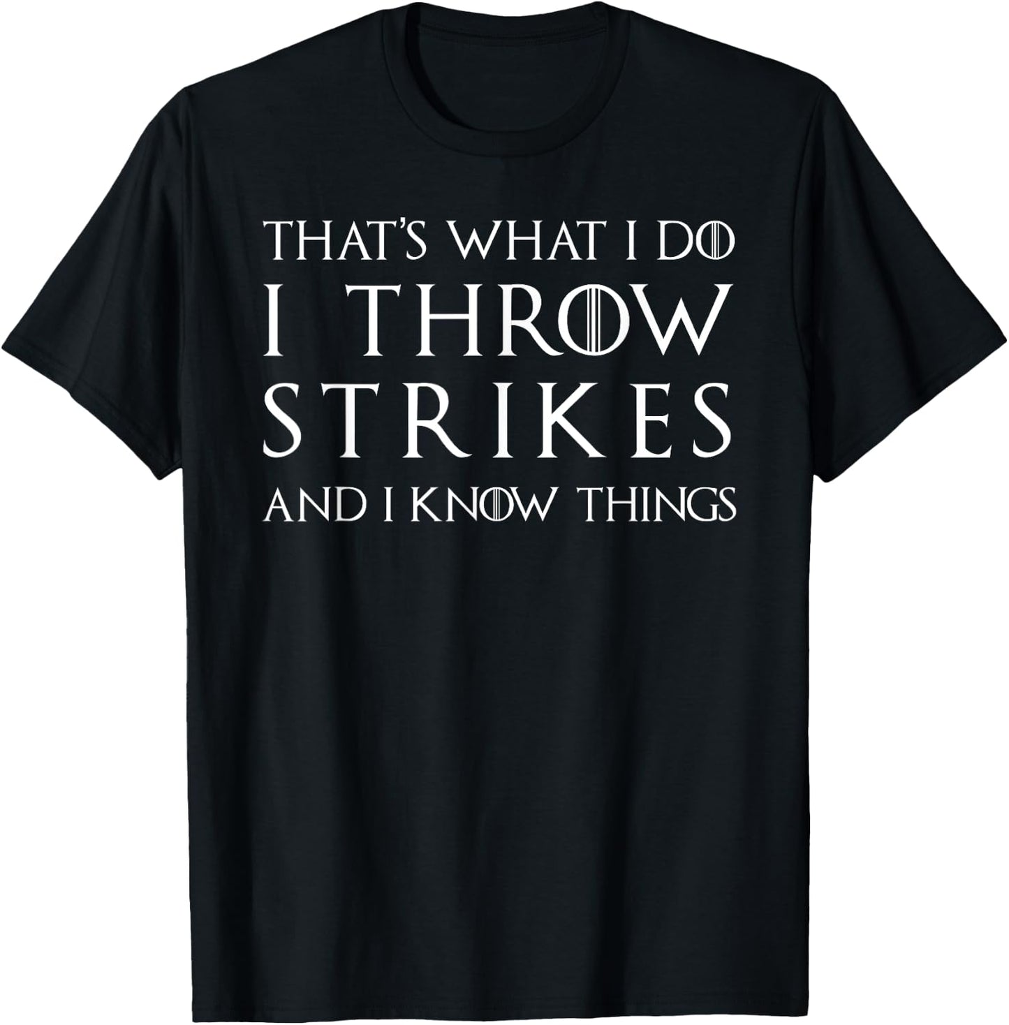 Game of Throws Funny Baseball Pitching & Batting T-Shirt - T-Shirt | Black