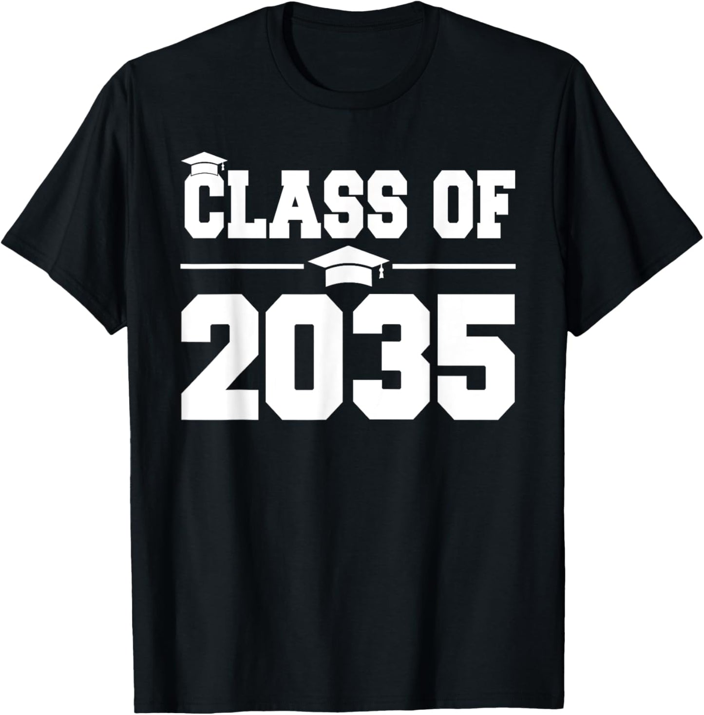 Kindergarten Class of 2035 Grow With Me First Day of School T-Shirt - T-Shirt | Black