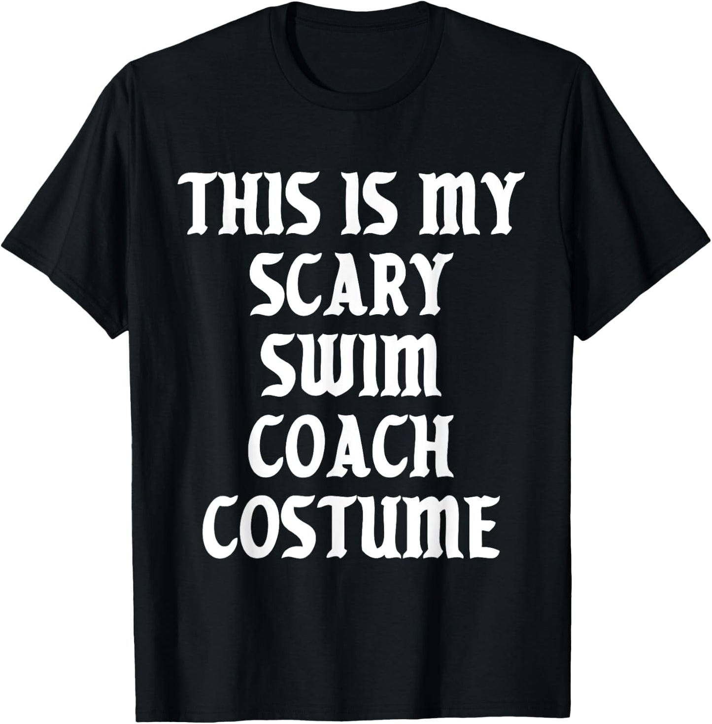 Scary Swim Coach Costume Trainer Sports Halloween Spooky T-Shirt - T-Shirt | Black